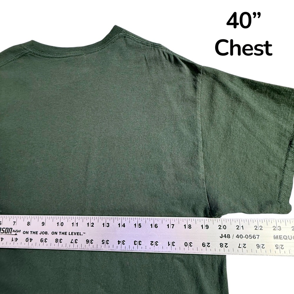 Gildan Mens Forest Green Dachshund Pumpkin Halloween Graphic T-Shirt Large - Picture 7 of 8
